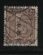 POLAND HAUTE SILESIE PLEBISCITE UPPER SILESIA 1920 OFFICIAL STAMPS 1ST CGHS OVERPRINT SERIES 15PF BROWN VERT RIGHT USED - Used Stamps