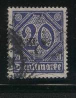 POLAND HAUTE SILESIE PLEBISCITE UPPER SILESIA 1920 OFFICIAL STAMPS 1ST CGHS OVERPRINT SERIES 20PF BLUE SPLIT INVERTED - Gebruikt