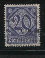 POLAND HAUTE SILESIE PLEBISCITE UPPER SILESIA 1920 OFFICIAL STAMPS 1ST CGHS OVERPRINT SERIES 20PF BLUE SPLIT - Gebruikt