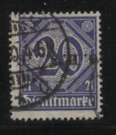 POLAND HAUTE SILESIE PLEBISCITE UPPER SILESIA 1920 OFFICIAL STAMPS 1ST CGHS OVERPRINT SERIES 20PF BLUE SPLIT INVERTED - Oblitérés