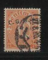 POLAND HAUTE SILESIE PLEBISCITE UPPER SILESIA 1920 OFFICIAL STAMPS 1ST CGHS OVERPRINT SERIES 30PF ORANGE DIAGONAL - Gebruikt