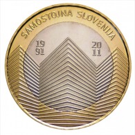 Pièce De 3 Euros Commémorative Slovenie 2011 : 20ème Anniversaire De L'independance - Slovenia