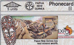 Papua New Guinea, PNG-013b, Expo ´92 Sevilla, Mineral Wealth, 2 Scans. 209C . - Papouasie-Nouvelle-Guinée