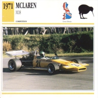 Fiche  -  Formula 5000 Monoposto Cars -  McLaren M18  - 1971 - Pilote Brian Redman - Carte De Collection - Autos