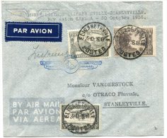 CONGO BELGE LETTRE PAR AVION PREMIERE LIAISON ELISABETHVILLE - STANLEYVILLE PAR AVION SABENA 30 OCTOBRE 1936 - Covers & Documents