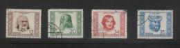 EAST GERMANY DDR 1952 FAMOUS PERSONS SET OF 4 USED AVICENNA GOGOL DA VINCI HUGO - Altri & Non Classificati