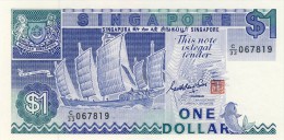 BILLET # SINGAPOUR # 1 DOLLAR # 1987 # PICK 18 # NEUF # - Singapour