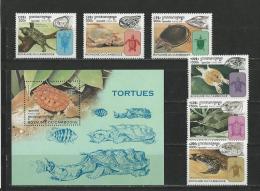 Cambodge: 1556/ 1561 + BF 143 **  Tortues - Schildpadden