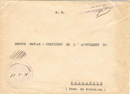 6474. Carta SAN CUGAT Del VALLES (barcelona) 1931. Franquicia Alcaldia - 1931-50 Brieven