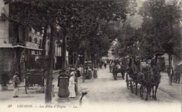 LUCHON LES ALLEES D'ETIGNY NOMBREUX ATTELAGES TRANSPORT DE MUSICIENS - Luchon