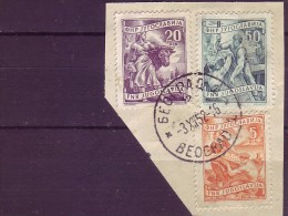 FISHING-CATTLE BREEDING-5-20-50 DIN-POSTMARK-BELGRADE-SERBIA-YUGOSLAVIA-1951 - Used Stamps