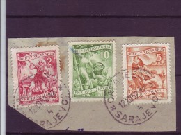 ECONOMY - 2-5-10 DIN-ERROR A-POSTMARK-SARAJEVO-BOSNIA AND HERZEGOVINA-YUGOSLAVIA-1951 - Used Stamps