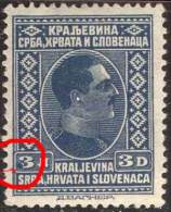 YOUGOSLAVIE - JUGOSLAVIA -ERROR - "POINT" On 3 Din (51 Pos.) - King ALEXANDAR - *MLH - 1926 - Nuevos