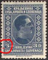 YOUGOSLAVIE - JUGOSLAVIA -ERROR - "POINT" On 3 Din (51 Pos.) - King ALEXANDAR - *MLH - 1926 - Ungebraucht