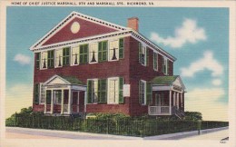 Home Of Chief Justice Marshall 9th And Marshall Streets Richmond Virginia 1939 - Richmond