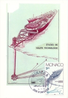 MONACO - Etudes De Haute Technologie  -Timbre Et Tampon Jour D'émission - Maximum Cards