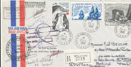 E 272 / TAAF  SUR  LETTRE RECOMMANDEE -SAINT MARTIN DE VIVIES ST PAUL  -1980- - Covers & Documents