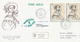 E 282 / TAAF  SUR  LETTRE RECOMMANDEE -DUMONT D'URVILLE T. ADELIE   -1982- - Lettres & Documents