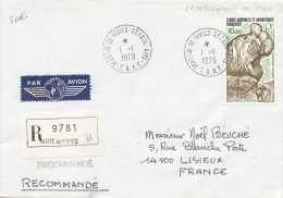 E 307/ TAAF  SUR  LETTRE RECOMMANDEE - SAINT MARTIN DE VIVIES ST PAUL AMS  -1979- - Brieven En Documenten