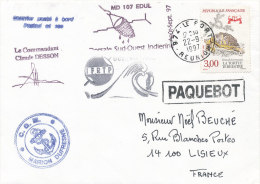 E 316/ TAAF  SUR  LETTRE   - C G M . MARION DUFRESNE 1997 - Storia Postale