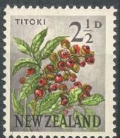 New Zealand 1961  Titoki Flower 2&1/2D  MNH  Scott#336 - Ungebraucht