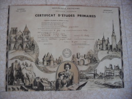 Certificat D'etudes  Primaires  Mr Peltier Jean Louis  A  Brulon Sarthe  1939 - Diplomi E Pagelle