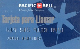 CARTE PREPAYEE  ETATS-UNIS  PACIFIC BELL  ***** - Autres & Non Classés