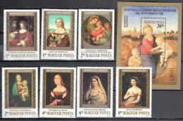 Hungary 1983 Raffael Art Painting Gemalde Mi 3612-3618+bl.164A MNH (**). - Unused Stamps