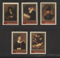 RUSSIA SOVIET UNION 1983 REMBRANDT PAINTINGS HERMITAGE MUSEUM SET OF 5 NHM ART - Rembrandt