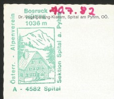 VOGELSANG-KLAMM Spital Phyrn Spital Stempel Der BOSRUCK-Hütte 1982 - Spital Am Phyrn