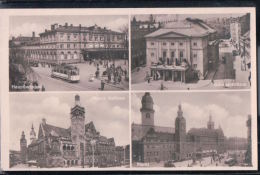 Chemnitz - Mehrbildkarte - Hauptbahnhof, Markt, Neues Rathaus, Schauspielhaus - Chemnitz