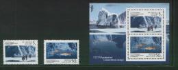 RUSSIA SOVIET UNION 1990 ANTARCTIC CO-OPERATION JOINT ISSUE AUSTRALIA SET OF 2 + MS NHM KRILL BIRD ICE - Expéditions Antarctiques