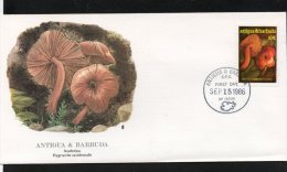 Antigua & Barbuda 1986, FDC Scarletina Hygrocybe Occidentalis, 10 Cent - Other & Unclassified