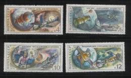 RUSSIA SOVIET UNION 1976 COSMONAUTS DAY SET OF 4 NHM SPACE SATELLITES PLANET MOON COSMONAUT - Russia & USSR