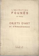 Liquidation Founés/Vente Aux Enchéres/ Objets D'Art Et D'Ameublement/ Galerie Jean Charpentier/1935  CAT50 - Documents