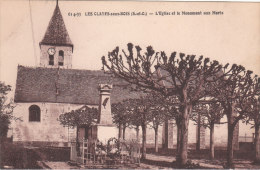 LES CLAYES SOUS BOIS  L'Eglise Et  Le Monument Aux Morts  Cpa Sépia  Circulée En 1933 Bon état Voir Scans - Les Clayes Sous Bois