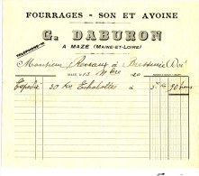 MAZE. - G. DABURON. - FOURRAGES - SON ET AVOINE - Agriculture