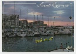 {62971} 66 Pyrénées Orientales Saint Cyprien Plage , Vue De Nuit Du Port De Plaisance - Saint Cyprien