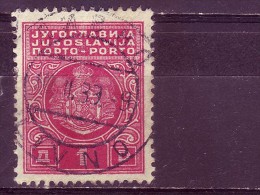 PORTO-COAT OF ARMS-1 DIN-POSTMARK-LIVNO-BOSNIA AND HERZEGOVINA-YUGOSLAVIA-1931 - Portomarken