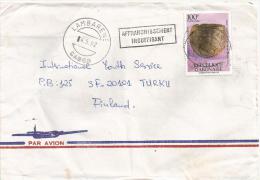 Gabon 1992 Lambarene Neolithic Pottery Insufficient Paid Handstamp Cover - Vor- Und Frühgeschichte