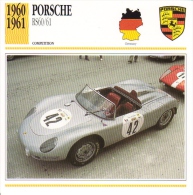 Fiche  -  Sports/Racing Cars  -  Porsche RS60/61  -  1961    - Carte De Collection - Autos