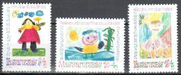 Hungary 1992 Art Children Paintig Mi 4197-4199 MNH (**). - Ungebraucht