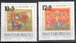 Hungary 1993  Art. Points Textile Mi 4238-4239 MNH (**). - Neufs