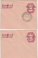 2 Diff., Combination, Unused + FDC 1976 Express Delivery (T.N. Circle 15np+13np / Surcharged 25p Envelope / Cover, India - Covers