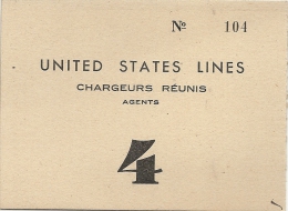 U.S LINES  CHARGEURS REUNIS .LE HAVRE - Sonstige & Ohne Zuordnung