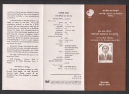 INDIA, 1992, Madan Lal Dhingra, Martyr, Folder - Covers & Documents