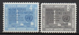 Nations Unies (New-York) - 1960 - Yvert N° 80 & 81 ** - Ongebruikt