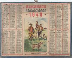 Almanach Des Postes Télégraphes Et Téléphones /"Scéne De Chasse"/PARIS/ France/ 1948           CAL139 - Petit Format : 1941-60