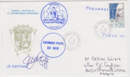 PLIS ANTARCTIQUE    AUSTRAL    PORT AUX FRANÇAIS  19-10-1986 - Covers & Documents