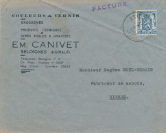 882/21 -  Correspondance De SELOIGNES - 3 Documents 1929/1938 Entetes Canivet Couleurs Et Vernis - Otros